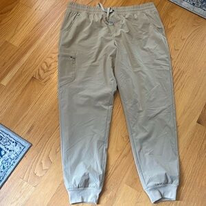 Figs Zamora Women's Joggers Scrub Bottoms Freex Mesh Lined Tan Size XXL TALL